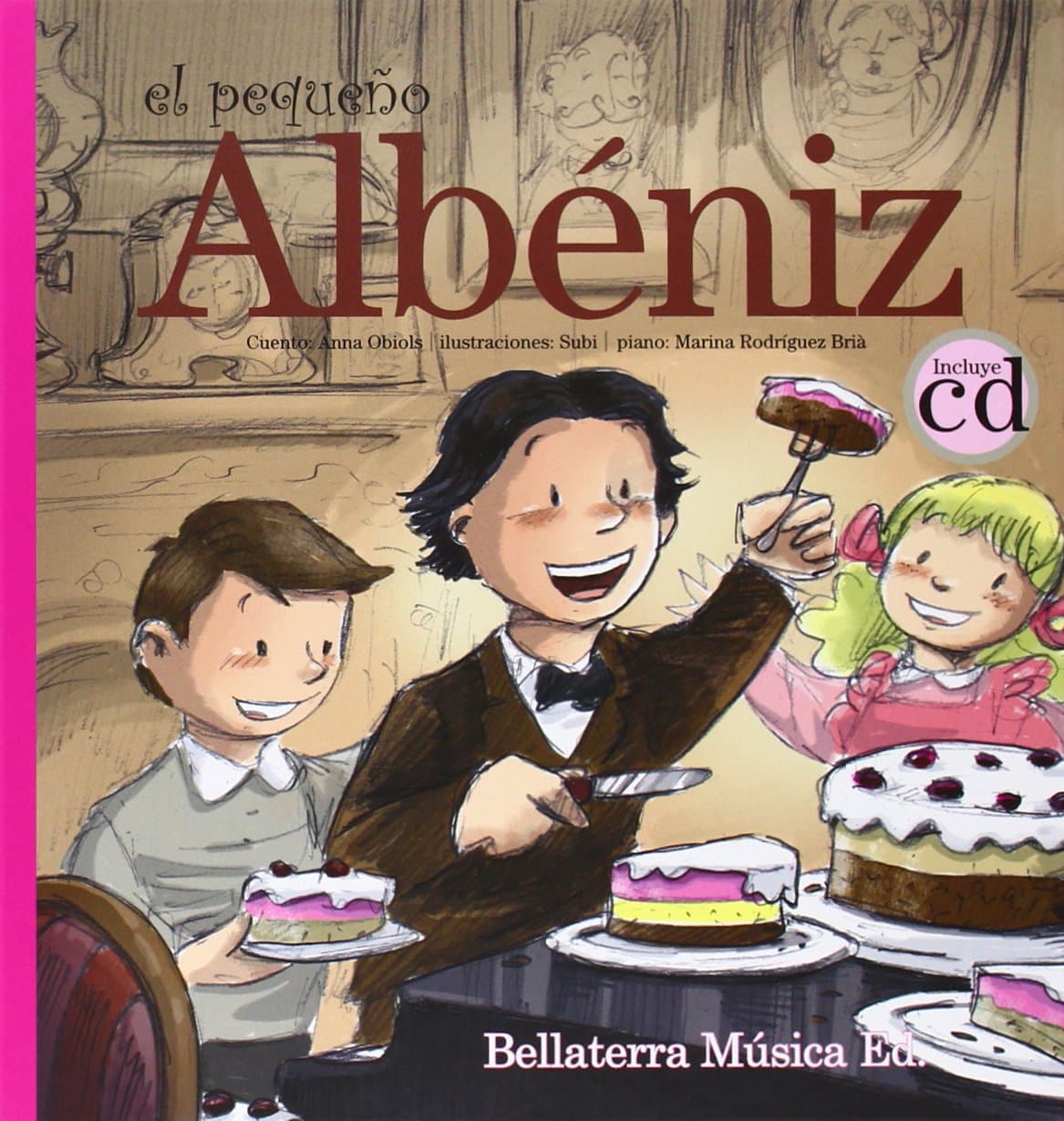 Portada de El pequeño Albéniz: Les aventures del jove Albéniz (Els grans compositors i els nens)
