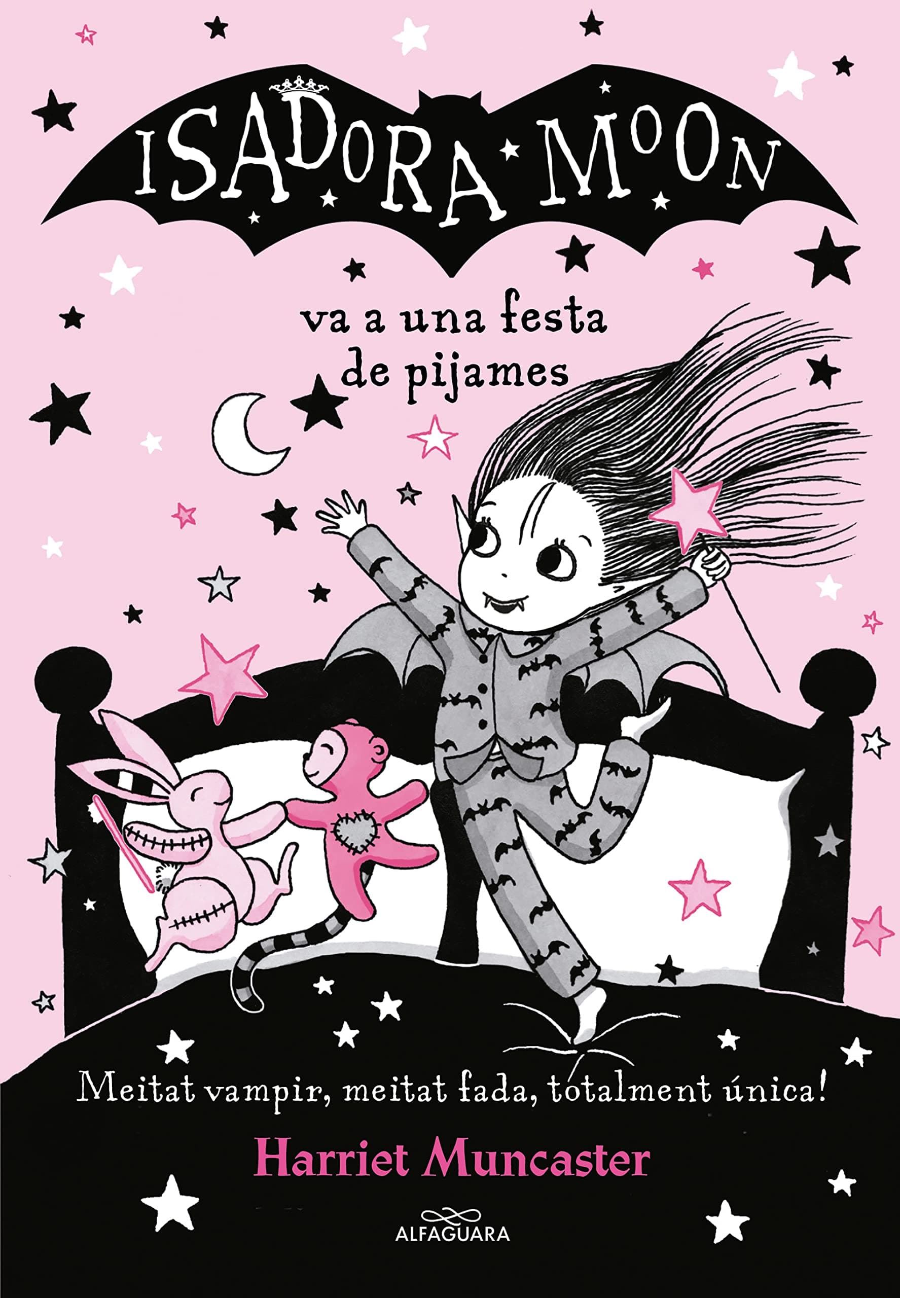 Portada de La Isadora Moon 8 - La Isadora Moon va a una festa de pijames: Un llibre màgic amb purpurina a la coberta! (Harriet Muncaster)