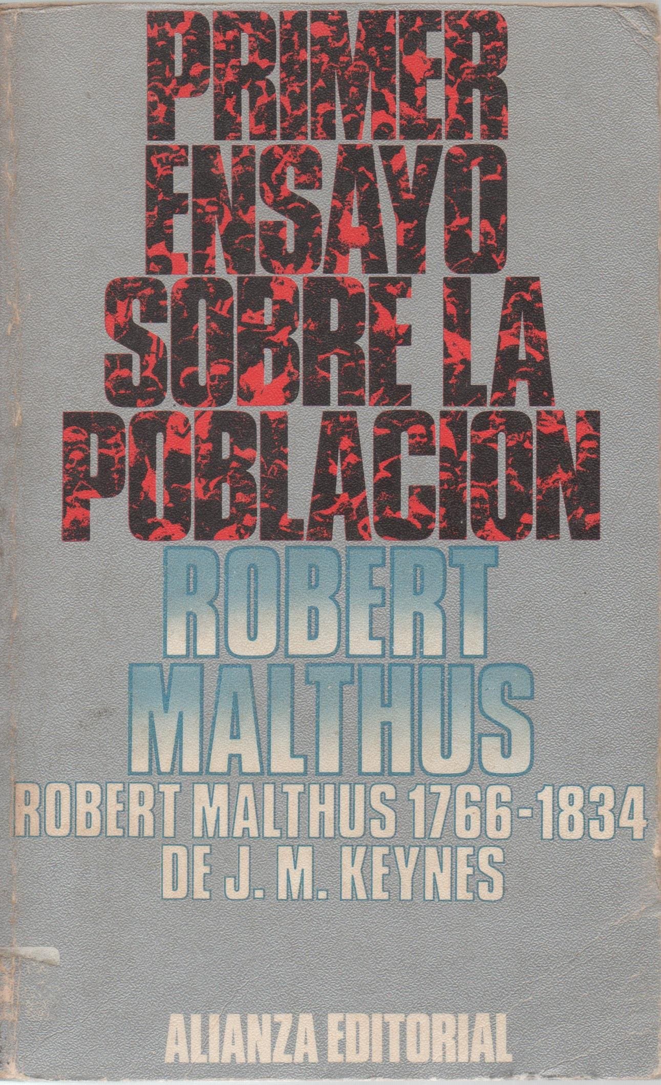 Portada de Primer ensayo sobre la poblacion